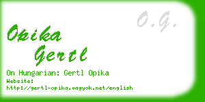 opika gertl business card